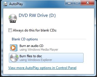 Choose disc type to burn <!-- H.264 --> to DVD