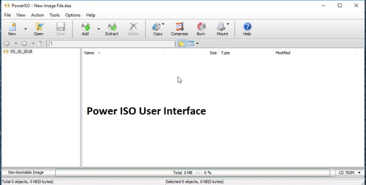 Run the PowerISO Software