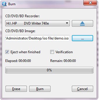 burn bootable iso to cd rufus