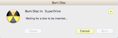 Insert a disc in your Mac drive