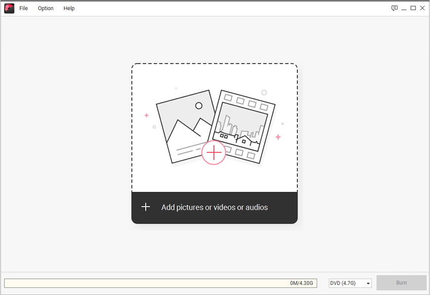 Choose disc type to burn <!-- H.264 --> to DVD