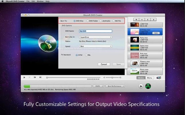 Best CD Burner Programs in 2018 - iSkysoft DVD Creator for Mac