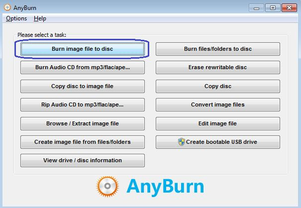 Best CD Writer Software for Windows 7 - AnyBurn