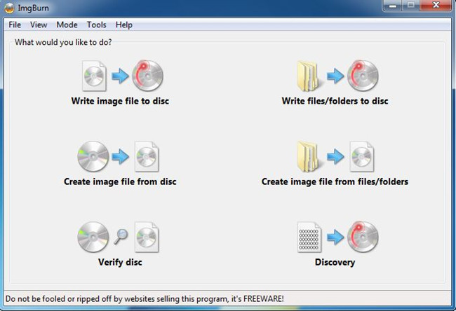 Best Open-Source CD Burner - ImgBurn