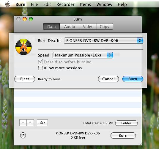 disk burner mac