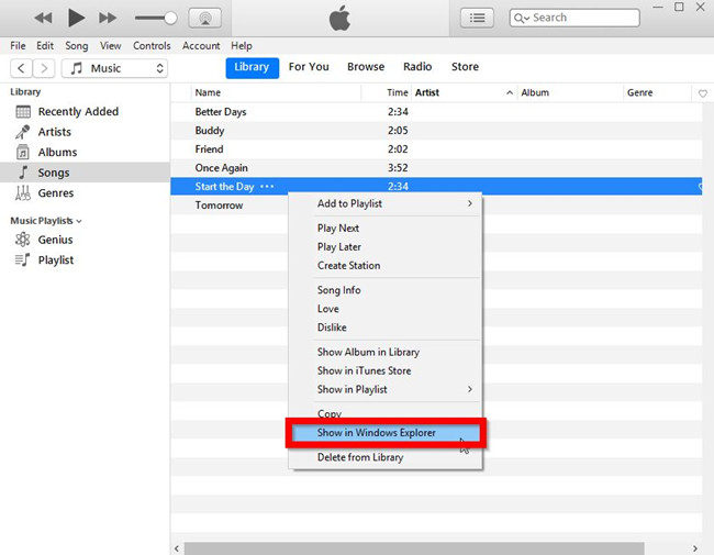 How to Burn Apple Music to CD - Locate Songs on Your Computer