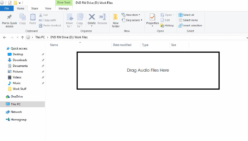  Burn Files to CD on Windows 8 - Add Audio Files