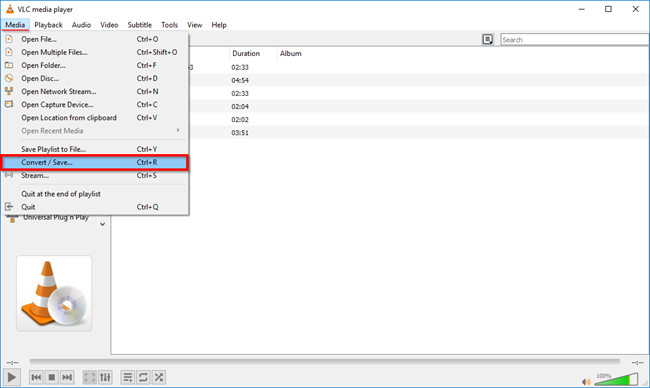 Burn CD with Windows Media Player - Choose Convert/Save Option