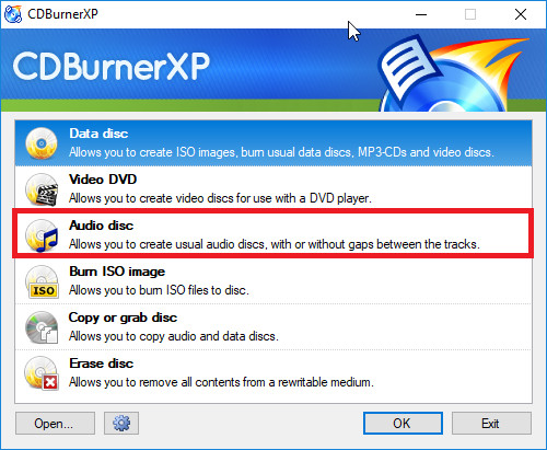 How to Burn Music on Mac - Launch CDBurnerXP