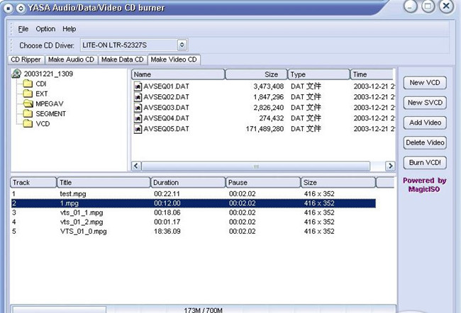 Κορυφαίοι καυστήρες CD για Windows 10 - YASA Audio/Data/Video CD Burner
