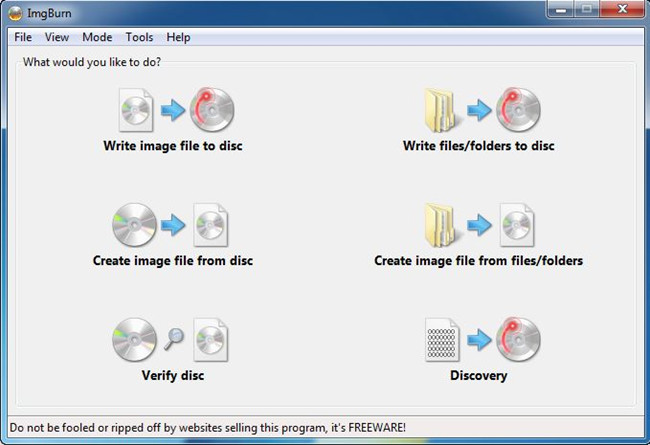 Windows 10 için En İyi CD Burners - Imgburn