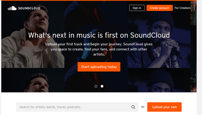Free Music Sites to Burn CD - SoundCloud