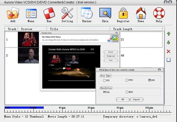 Use Windows Media Player to Burn CD on Computer - Aurora Video VCD/SVCD/DVD Converter & Creator