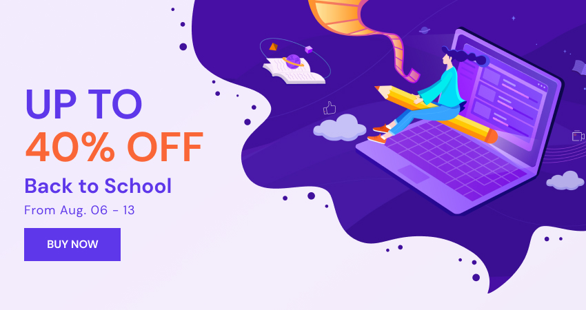 back to school up to 40% off