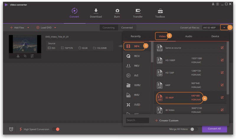 convertir el formato iso a mp4