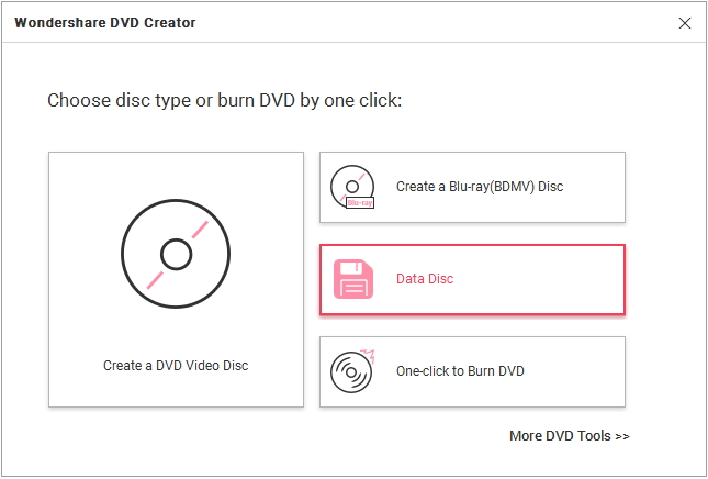 Launch 8mm to data disc burner