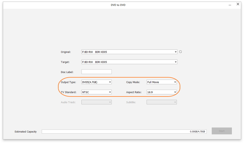 Set DVD settings