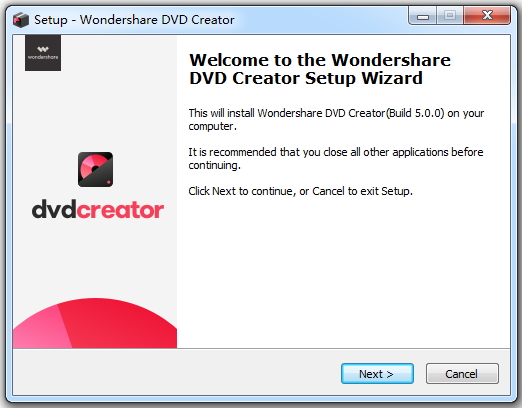 créateur Wondershare DVD interface principale