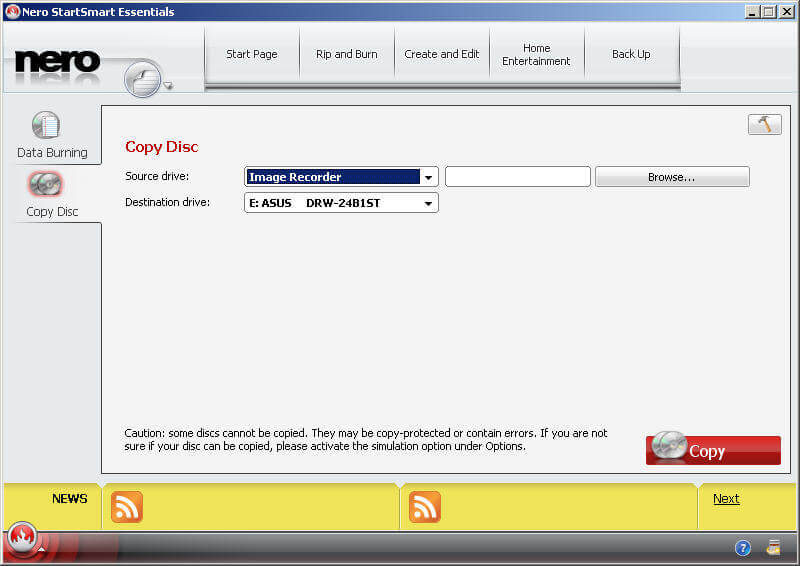 Nero DVD copy