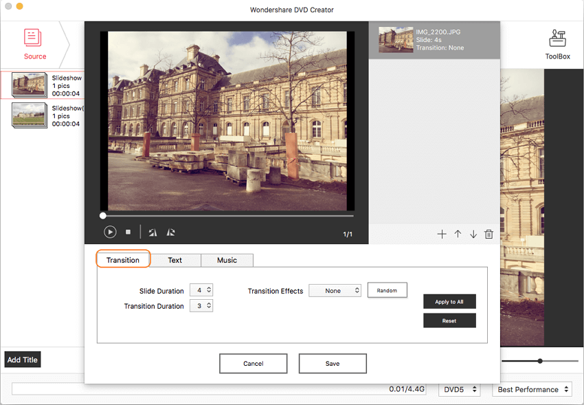 How to Create Slideshow with Transitions on Windows/Mac