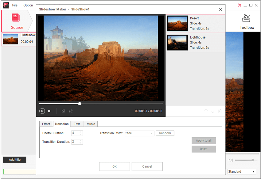 How to add transitions to videos and slideshows