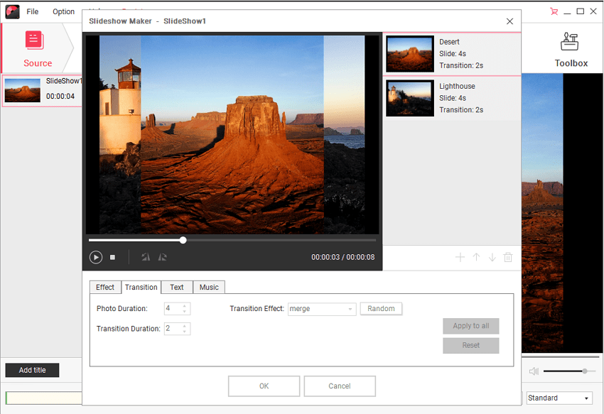 How to add transitions to videos and slideshows