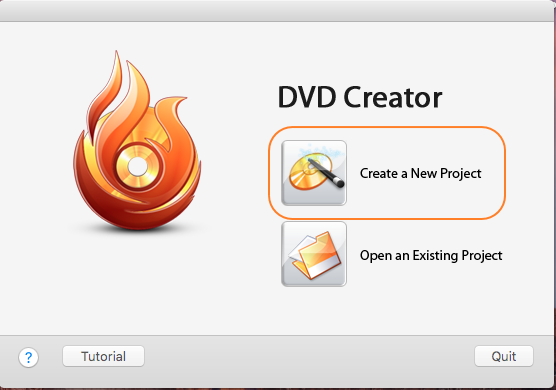 Avvia Wondershare DVD Creator e scegli un nuovo progetto