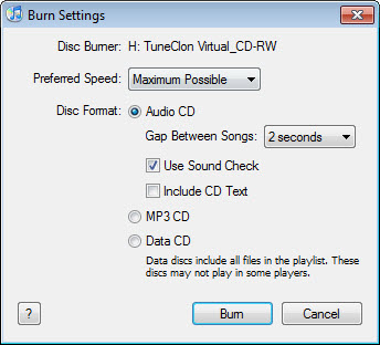 Burn Data Disc on Mac - Start Burning Disc