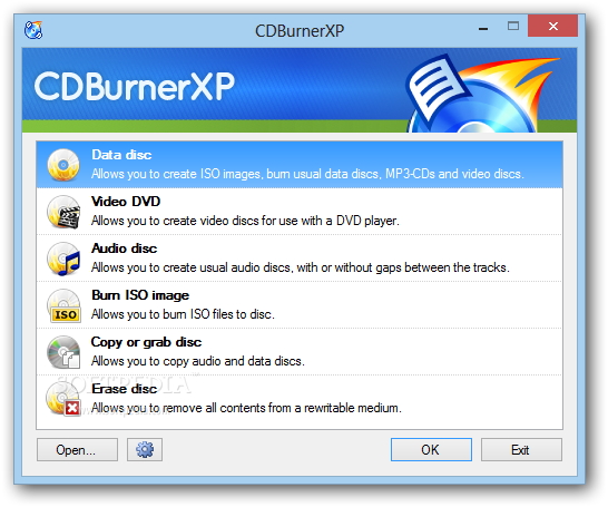 Free DVD burner CDBurner XP