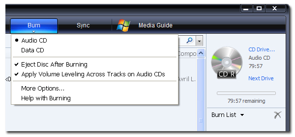 free cd burning software for windows media player