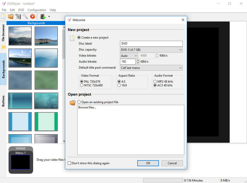 gravador de DVD grátis para o Windows 10 DVD Styler