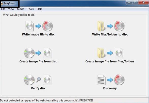 Free DVD burner ImgBurn
