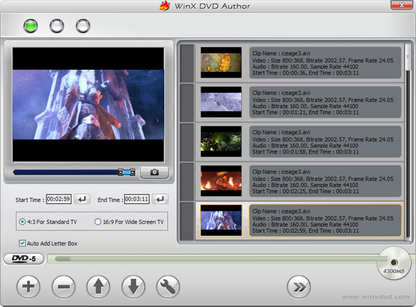 Masterizzatore DVD gratuito WinX DVD Author