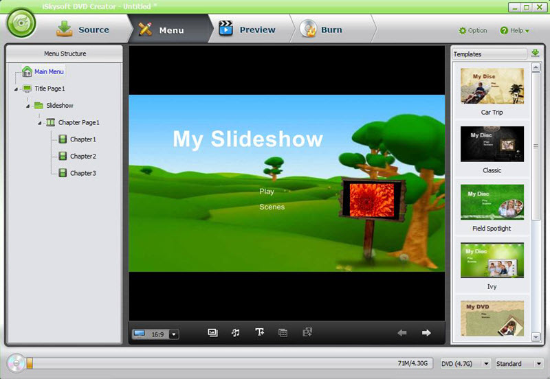 iSkySoft DVD menu Creator