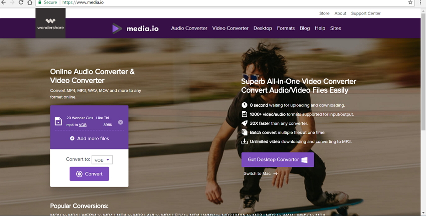 Convertir MP4 en DVD avec Media.io