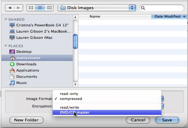 what format must is use to convert to a dvd-r using burn for mac (mountain lion)