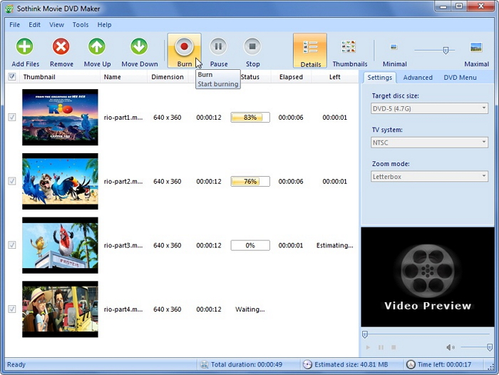 Criador de DVD Freeware - Sothink Free DVD Movie Maker