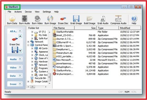 StarBurn Portable Download - A tool that allows to grab, burn and