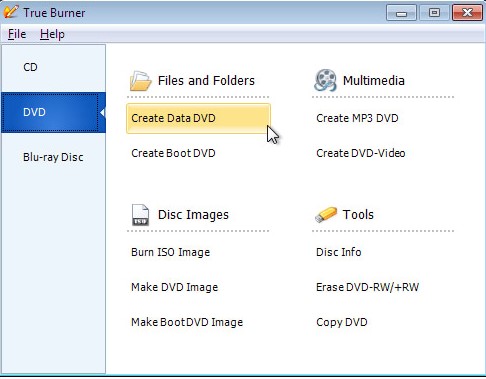 Graveur de DVD gratuit True Burner