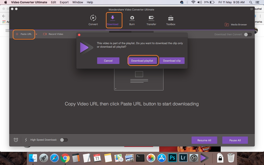 Open DVD YouTube downloader and download video